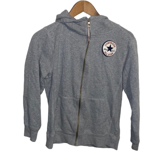 Other - Converse Grey full zip hoodie size  12-13 years Youth L